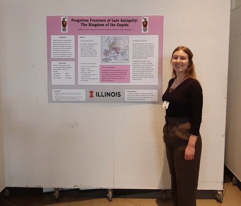 Heather Duncan with her research poster