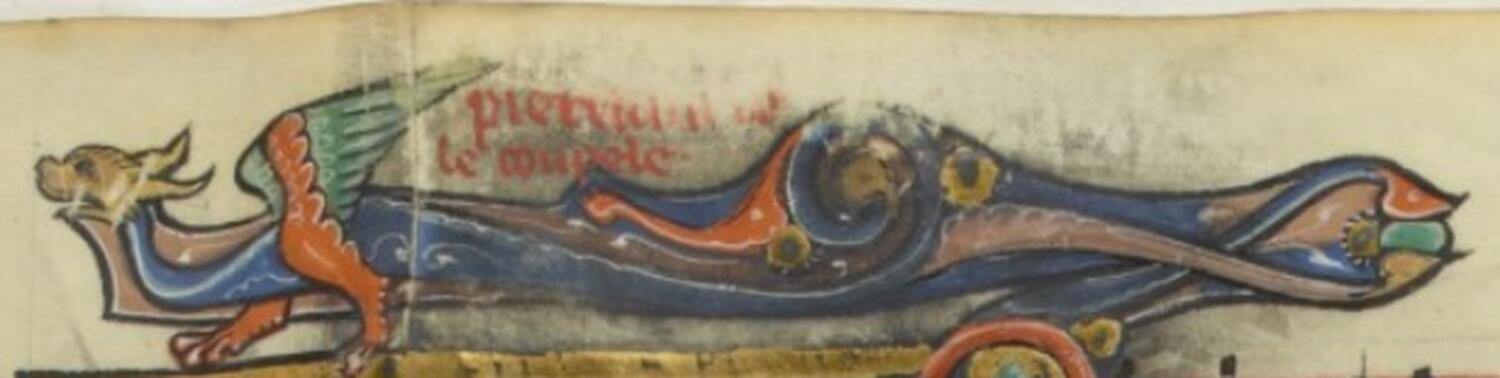 Manuscript image of dragon